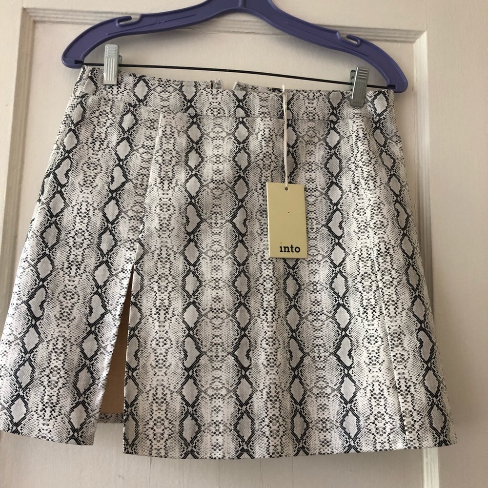 Snake Print Mini Skirt